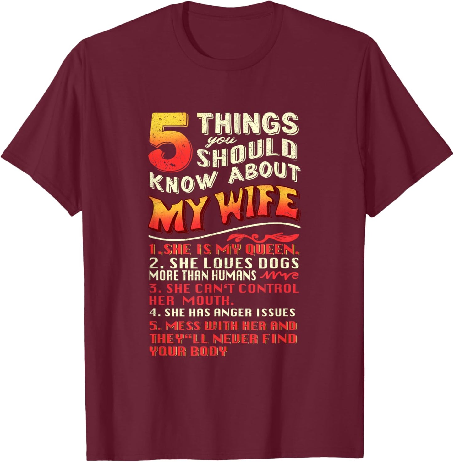 Husband T-Shirt - T-Shirt | Maroon