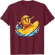 Surfing Potato Chip Wave Cool Sunglasses T-Shirt - T-Shirt | Maroon