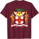 Jamaican Coat of Arms T Shirt, Coat of Arms of Jamaica Shirt T-Shirt - T-Shirt | Maroon