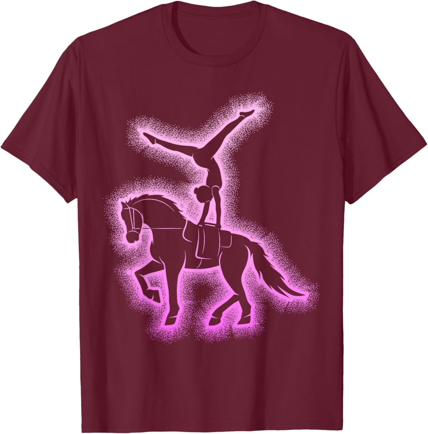 Equestrian Vaulting Horse Vaulters Girls T-Shirt - T-Shirt | Maroon