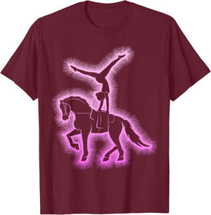 Equestrian Vaulting Horse Vaulters Girls T-Shirt - T-Shirt | Maroon
