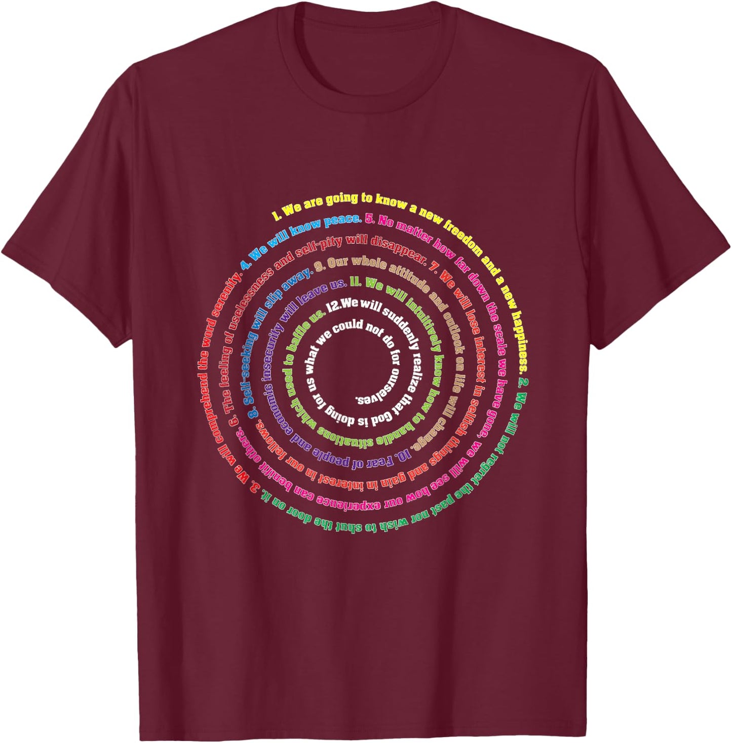 AA 12 Step Recovery T Shirt Definition Of Insanity T-Shirt - T-Shirt | Maroon