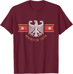 Munich Germany Eagle Stars and Bars Souvenir T-Shirt - T-Shirt | Maroon