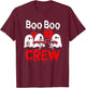 Ghost Boo Boo Crew EMT Paramedic Nurse Halloween T-Shirt - T-Shirt | Maroon