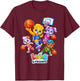 Lucas & Friends Kids Basketball Team Characters Sports T-Shirt - T-Shirt | Maroon