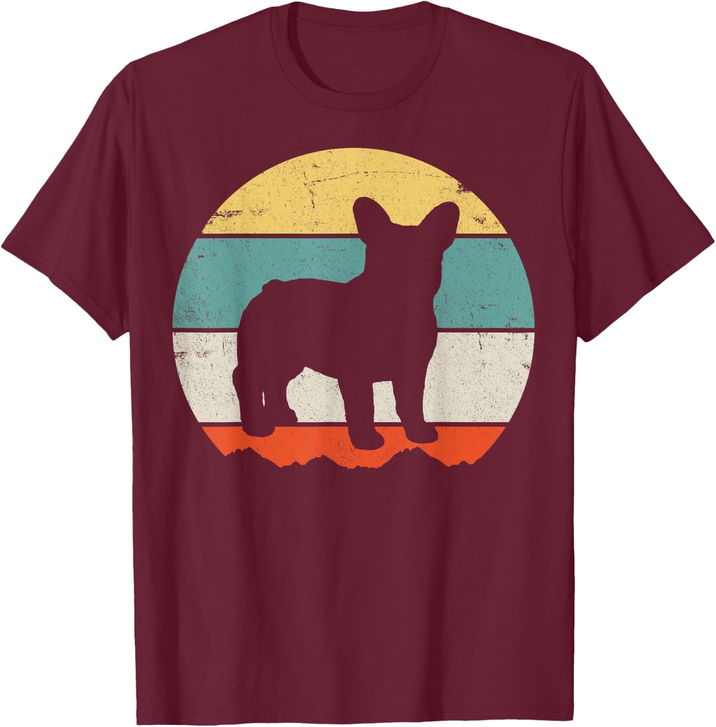 French Bulldog Women Girls Kids T-Shirt - T-Shirt | Maroon