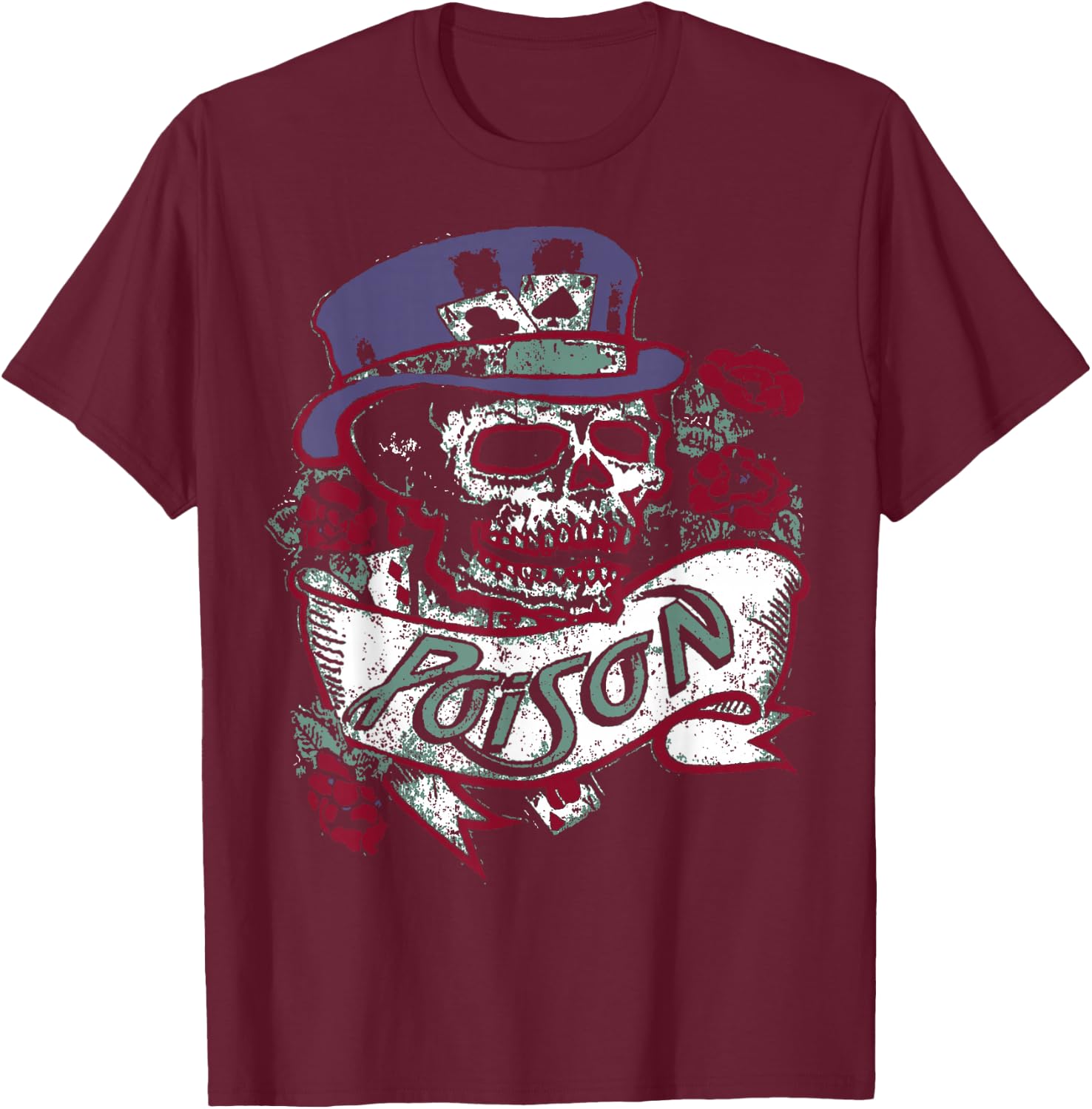 Poison - Greatest Hits T-Shirt - T-Shirt | Maroon