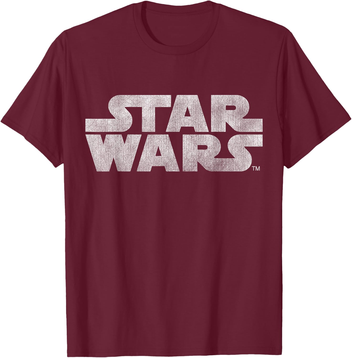 Star Wars Simple Vintage Logo Graphic T-Shirt - T-Shirt | Maroon
