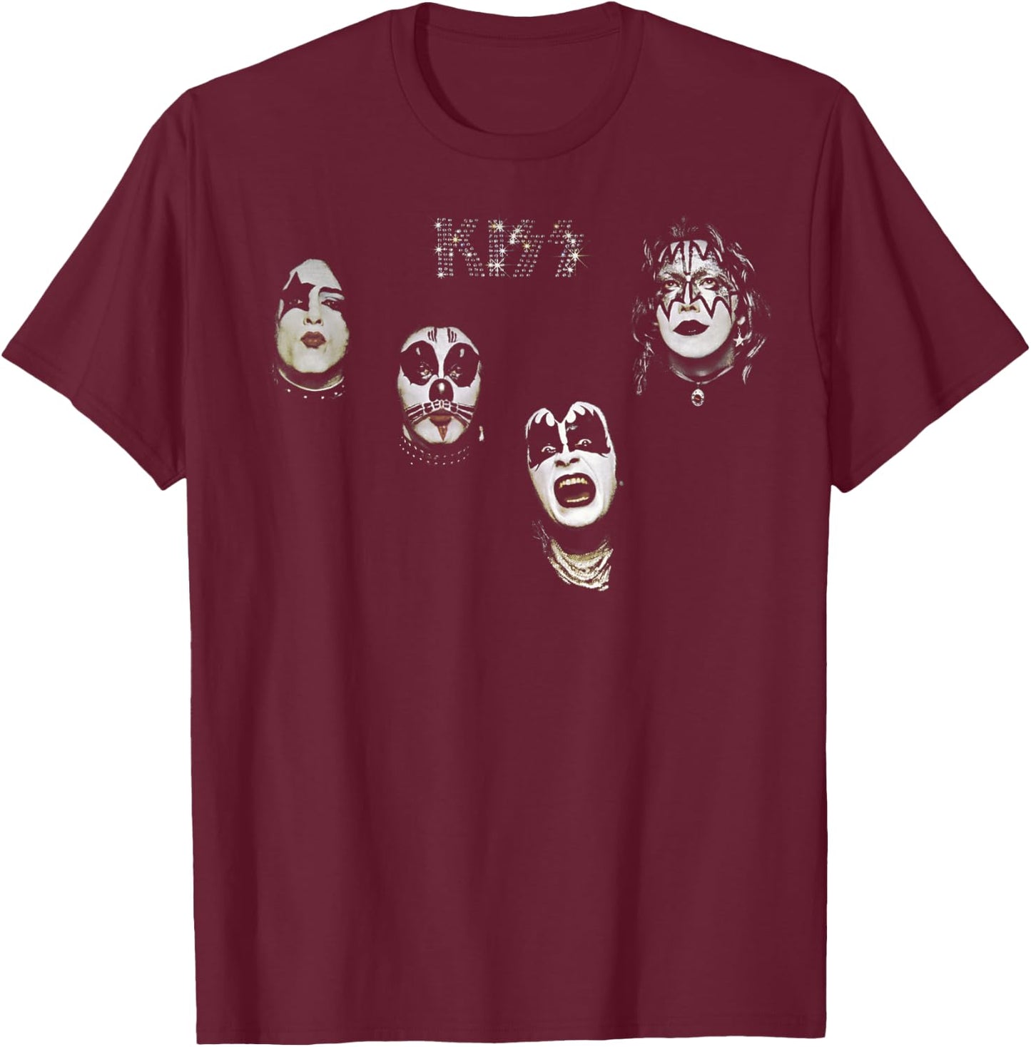 Kiss - 1974 Kiss T-Shirt - T-Shirt | Maroon