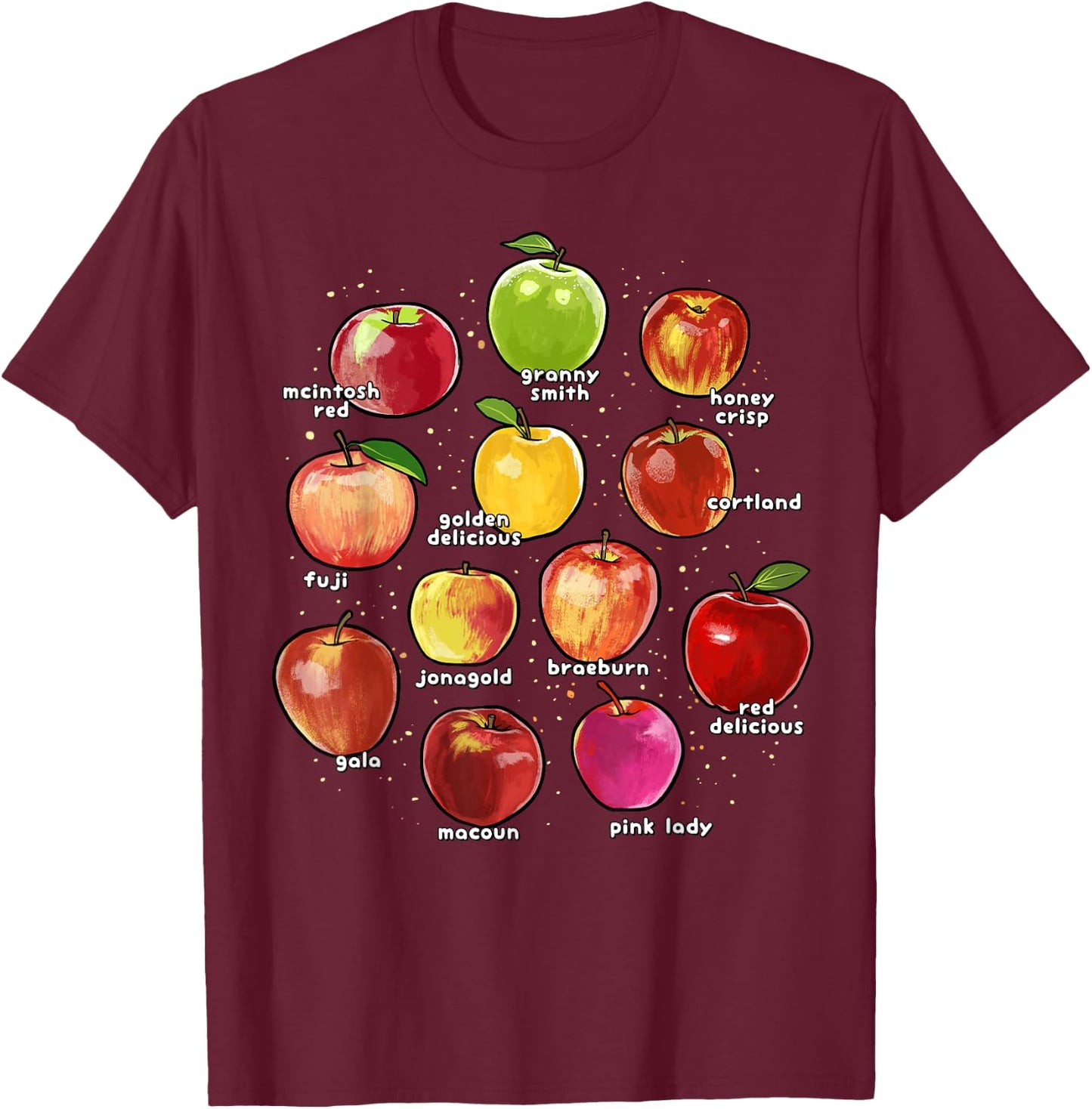 Fall Apple Shirt Funny Apple Picking Orchard Harvest Season T-Shirt - T-Shirt | Maroon