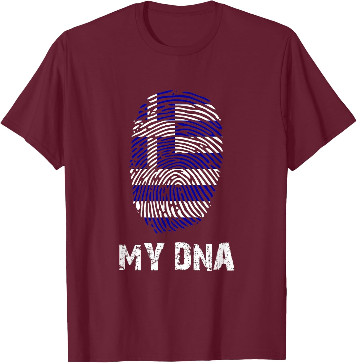 DNA Greece Flag Shirt Greek Lovers Gift Men Women T-Shirt - T-Shirt | Maroon