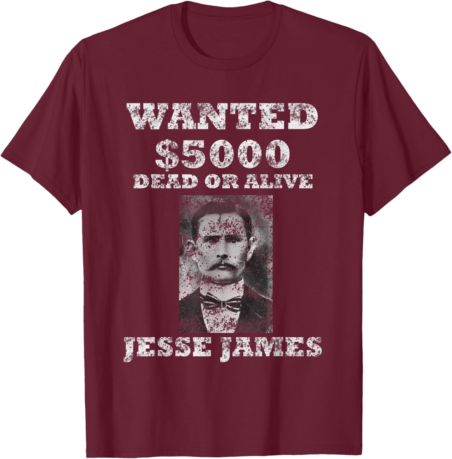OutLaw Jesse James T Shirt T-Shirt - T-Shirt | Maroon