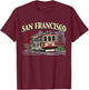 San Francisco Golden Gate California Republic T-Shirt - T-Shirt | Maroon