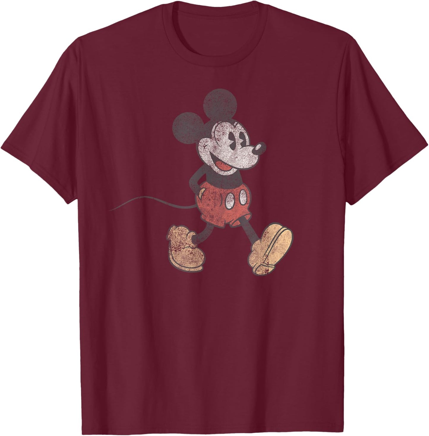 Disney - Mickey Mouse Walk T-Shirt - T-Shirt | Maroon