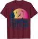 Jaws Amity Island Welcomes You Sunset T-Shirt - T-Shirt | Maroon