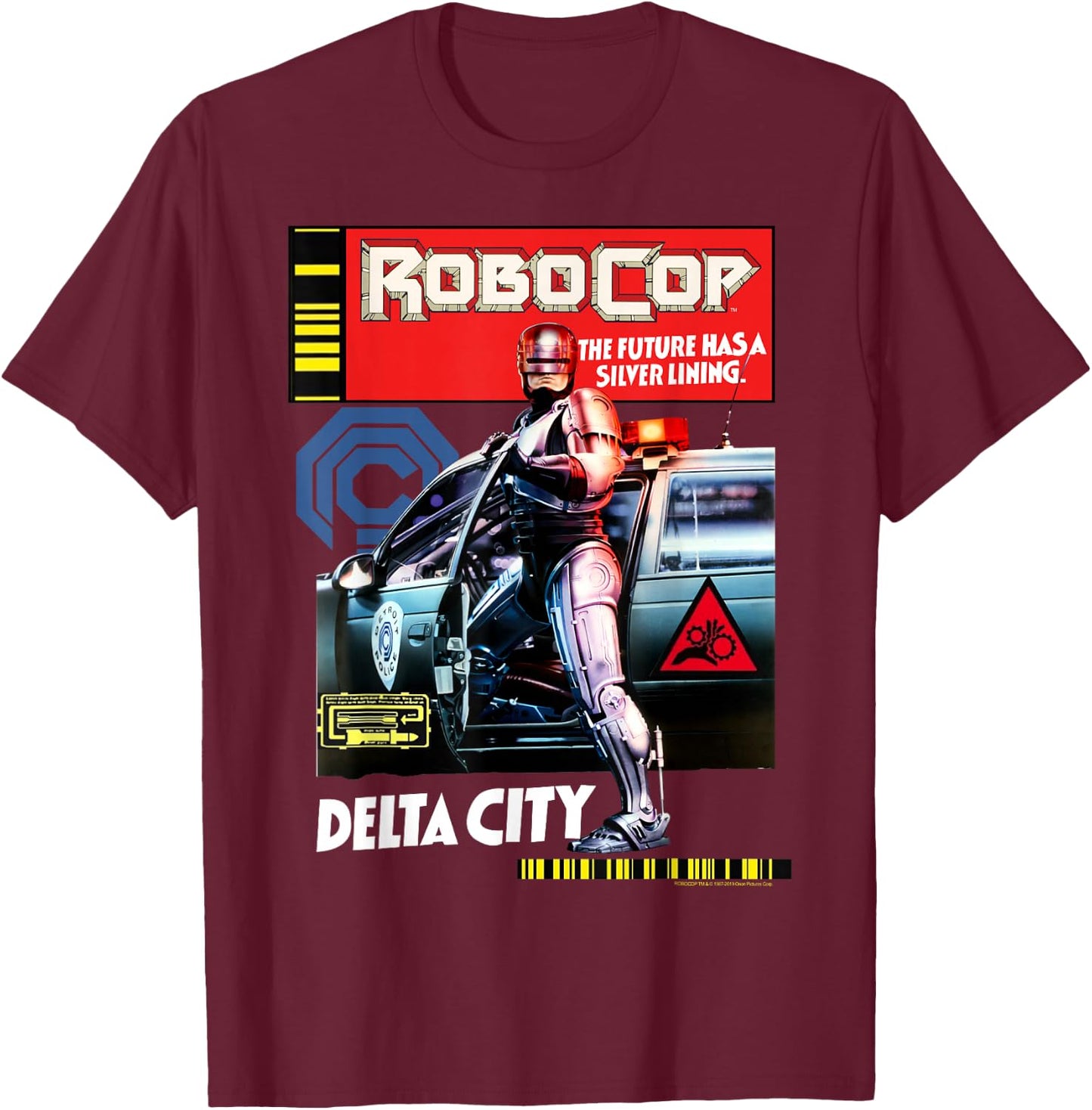 RoboCop Delta City Magazine Cover Poster T-Shirt - T-Shirt | Maroon