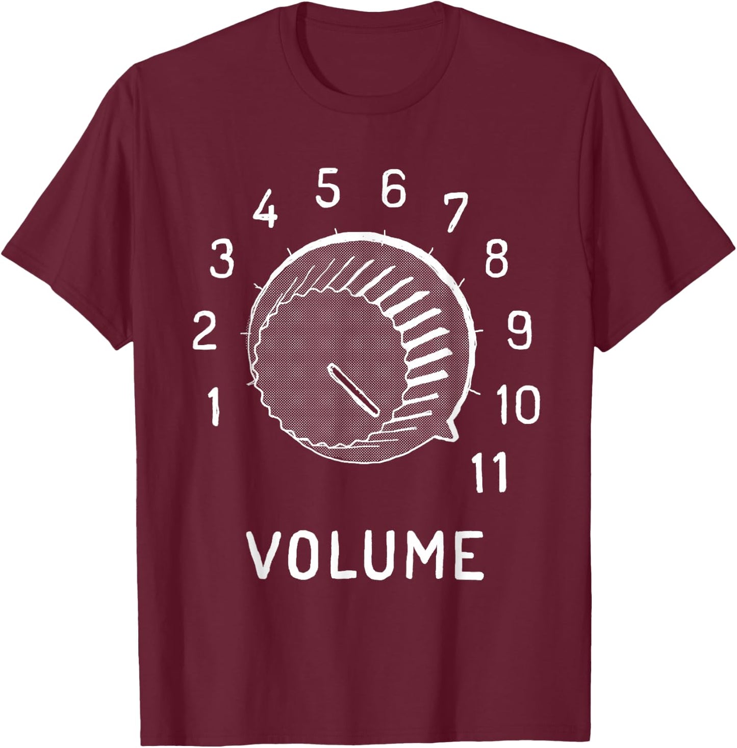 Volume To 11 Knob - Funny Audio Engineer T-Shirt - T-Shirt | Maroon