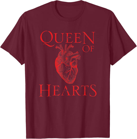 Funny Queen Of Hearts Design. Nurse, Surgeon or Cardiologist T-Shirt - T-Shirt | Maroon