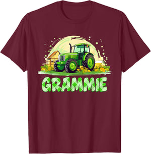 Grammie Family Tractors Farm Trucks T-Shirt - T-Shirt | Maroon