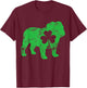 English Bulldog St Patricks Day Boys Men Dog Shamrock Puppy T-Shirt - T-Shirt | Maroon