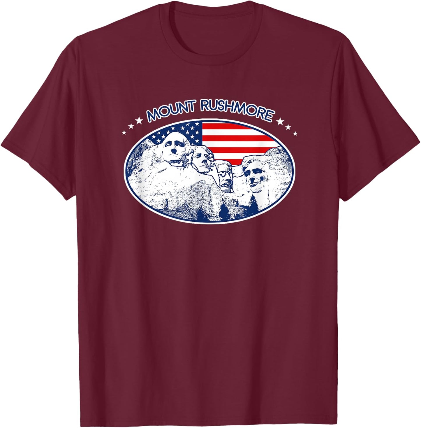 Mount Rushmore USA America South Dakota T-Shirt - T-Shirt | Maroon