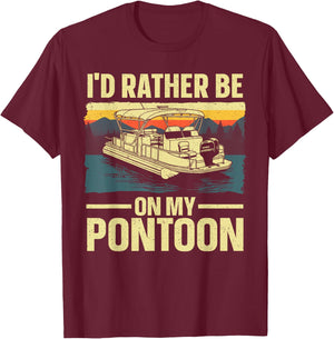 Cool Pontoon Boat Design Women Pontoon Boat Captain T-Shirt - T-Shirt | Maroon