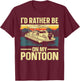 Cool Pontoon Boat Design Women Pontoon Boat Captain T-Shirt - T-Shirt | Maroon