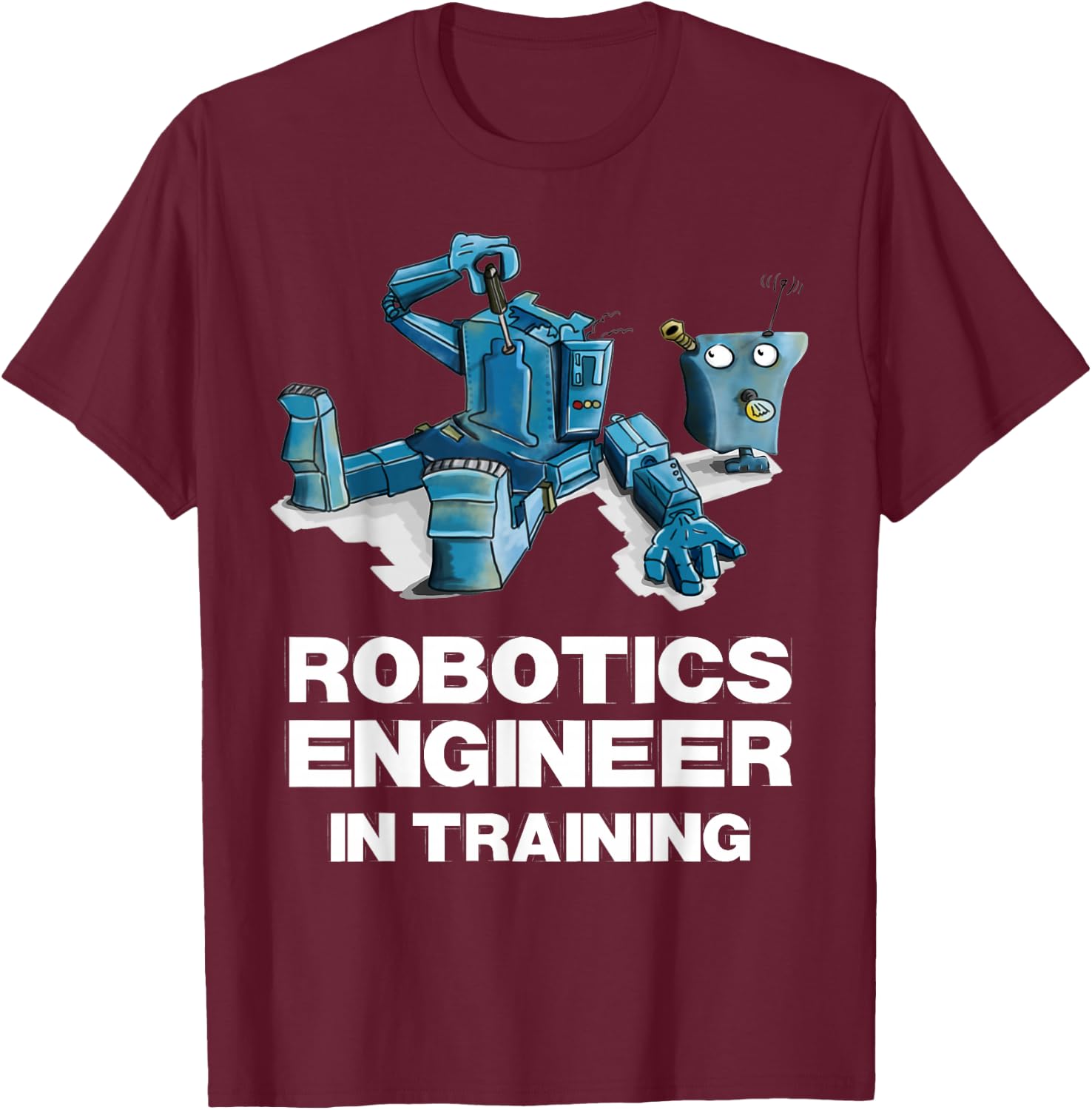 Funny Robot Shirt for Kids Robotics Engineer in Training T-Shirt - T-Shirt | Maroon