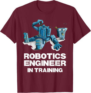 Funny Robot Shirt for Kids Robotics Engineer in Training T-Shirt - T-Shirt | Maroon