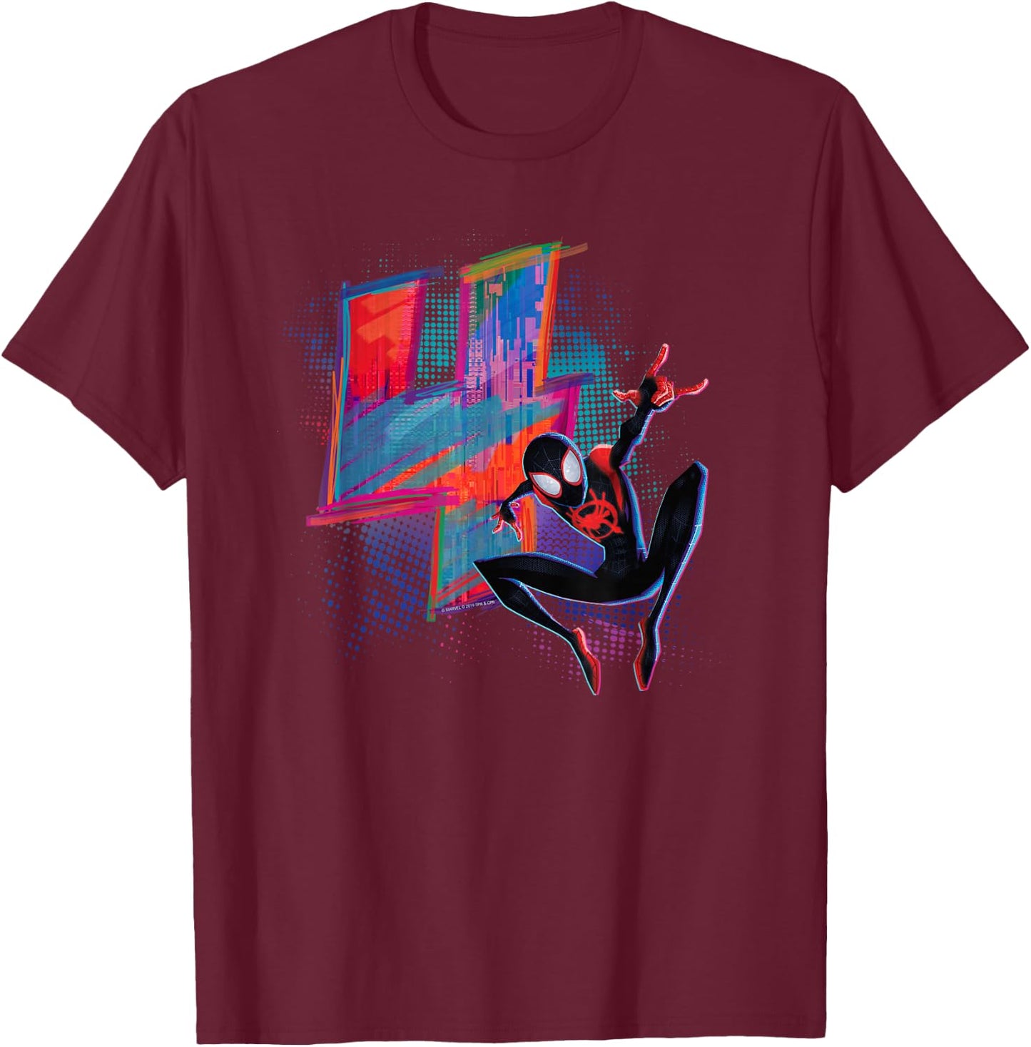 Marvel Spider-Man Miles Morales 4th Birthday Graphic Small T-Shirt - T-Shirt | Maroon