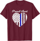 Proud Aunt of A Police Officer Thin Blue Line T-Shirt - T-Shirt | Maroon
