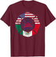 Cinco De Mayo Shirt Firefighter Mexican American Flag Gift Women Men T-Shirt - T-Shirt | Maroon