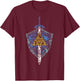 Nintendo Zelda Hylian Shield Element Icons Graphic T-Shirt - T-Shirt | Maroon