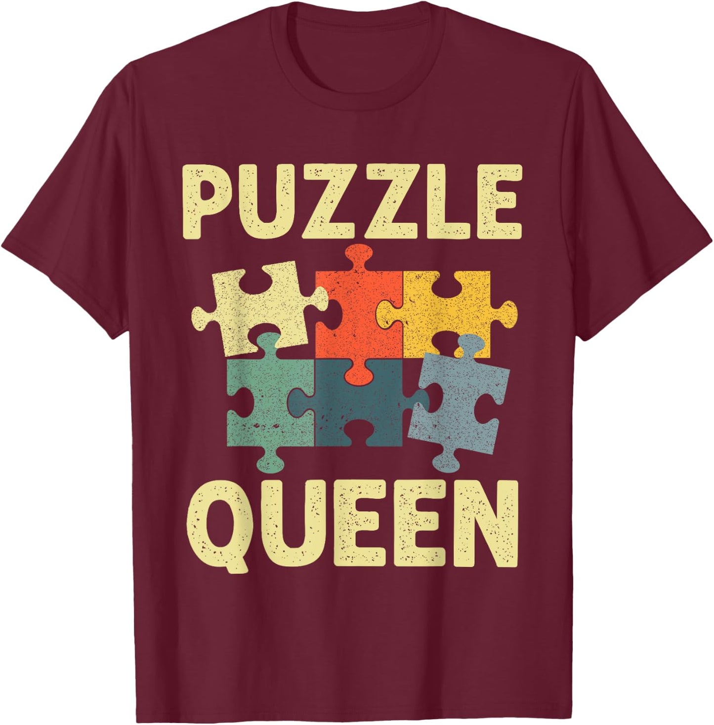 Cool Puzzle Design Girls Jigsaw Lover Puzzle Piece T-Shirt - T-Shirt | Maroon