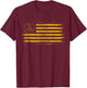 Gadsden & Betsy Ross Flag - 13 Colonies - Snake Yellow T-Shirt - T-Shirt | Maroon