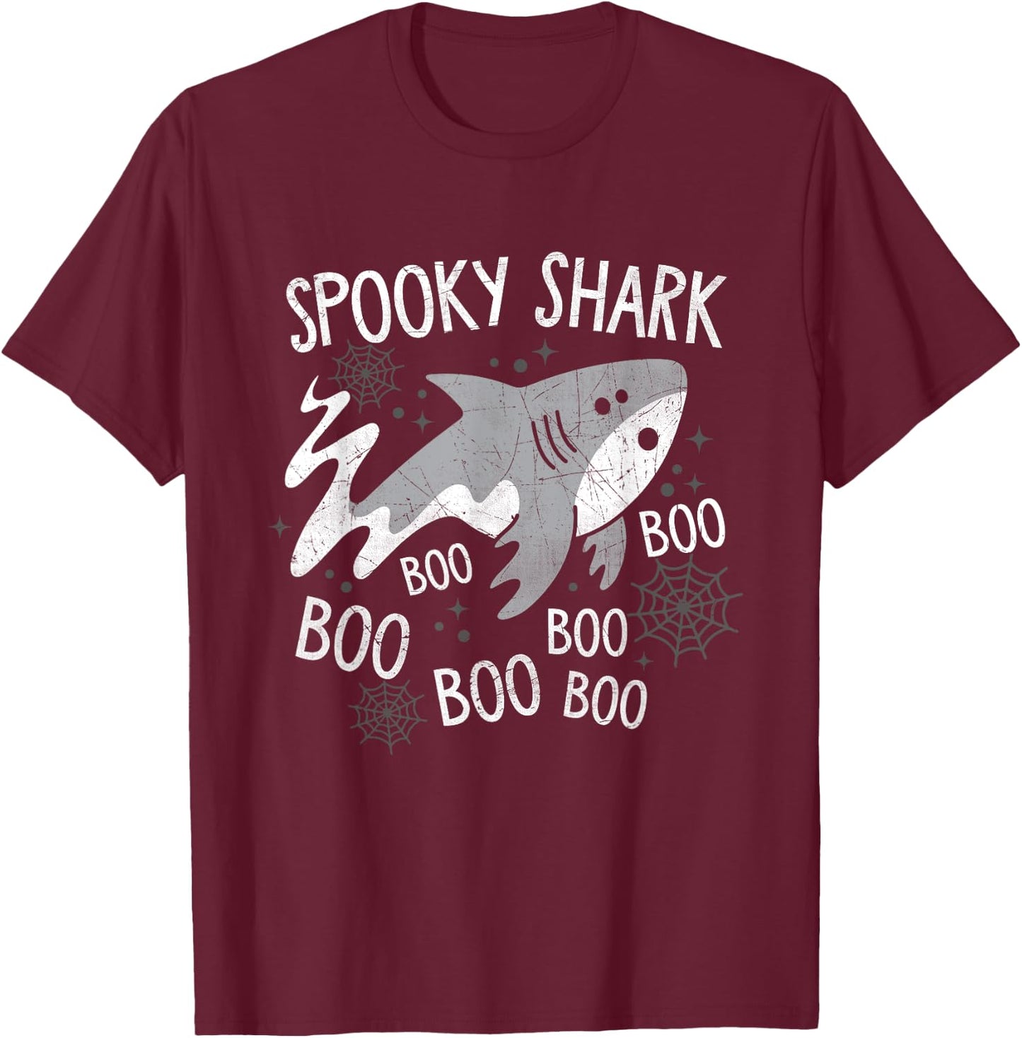 Spooky Shark Funny Halloween Shark Costume Top T-Shirt - T-Shirt | Maroon