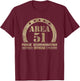 Area 51 T Shirt - Public Disinformation Officer, Roswell UFO T-Shirt - T-Shirt | Maroon