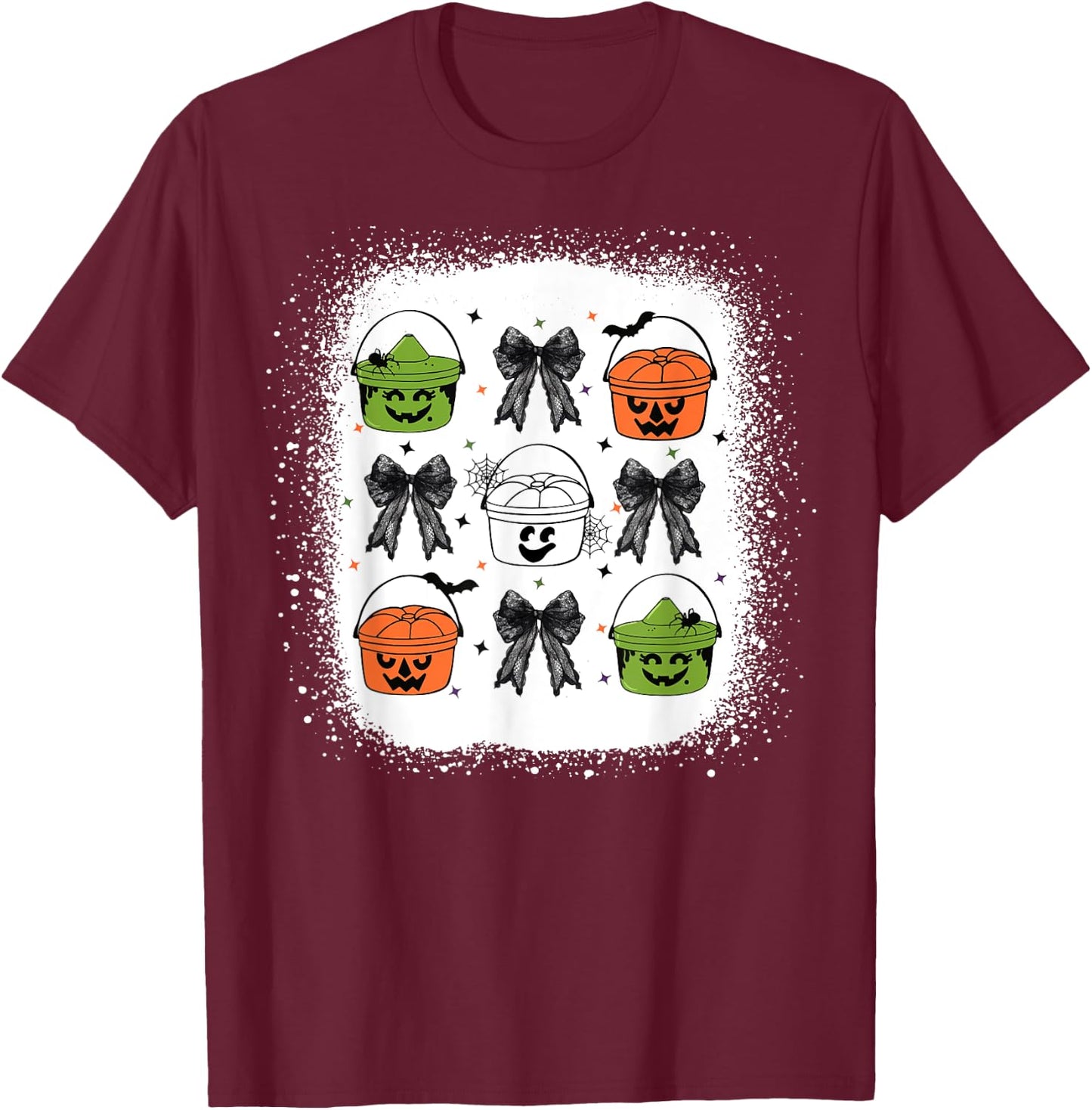 Chicken Nuggets Pumpkin Halloween 90's Vintage T-Shirt - T-Shirt | Maroon