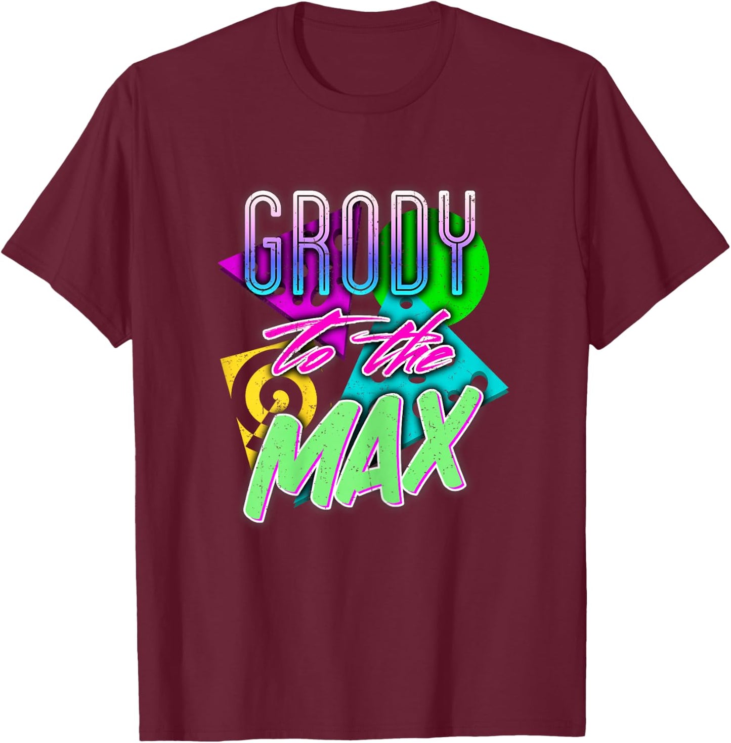 80s Costume Shirt | Valley Girl Saying1980s Vintage T-Shirt - T-Shirt | Maroon
