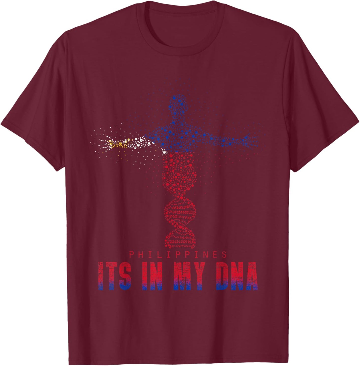 Filipino Its In My DNA Philippines T-Shirt - T-Shirt | Maroon