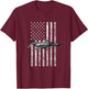 F-4 Phantom II American USA Flag - Military Machine T-Shirt - T-Shirt | Maroon