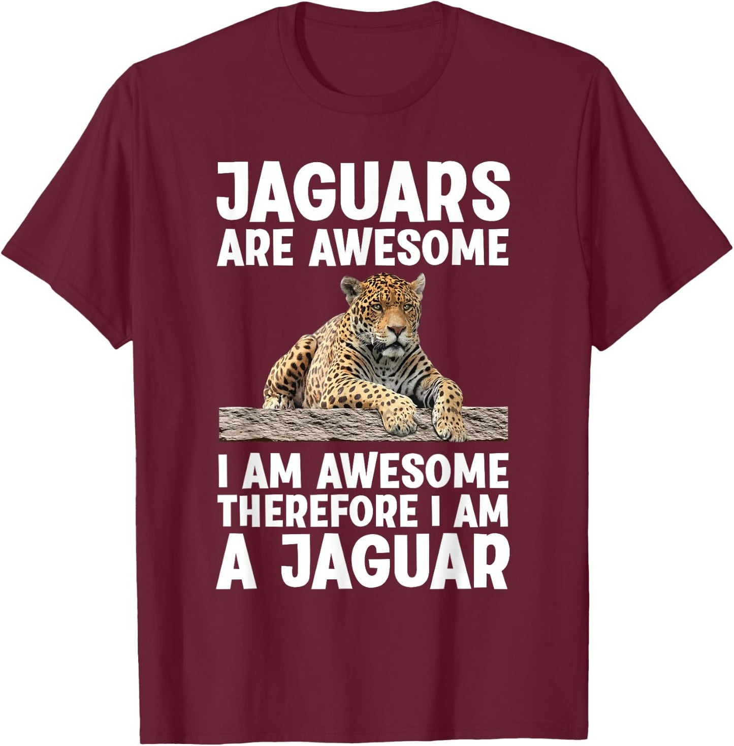 Funny Jaguar Design Women Kids Safari Jaguar Lover T-Shirt - T-Shirt | Maroon