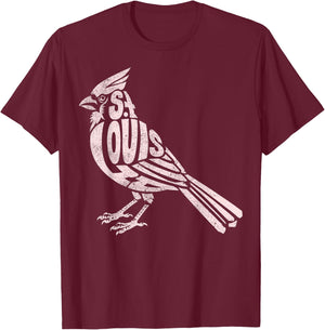Cardinal Retro Vintage T-Shirt - T-Shirt | Maroon