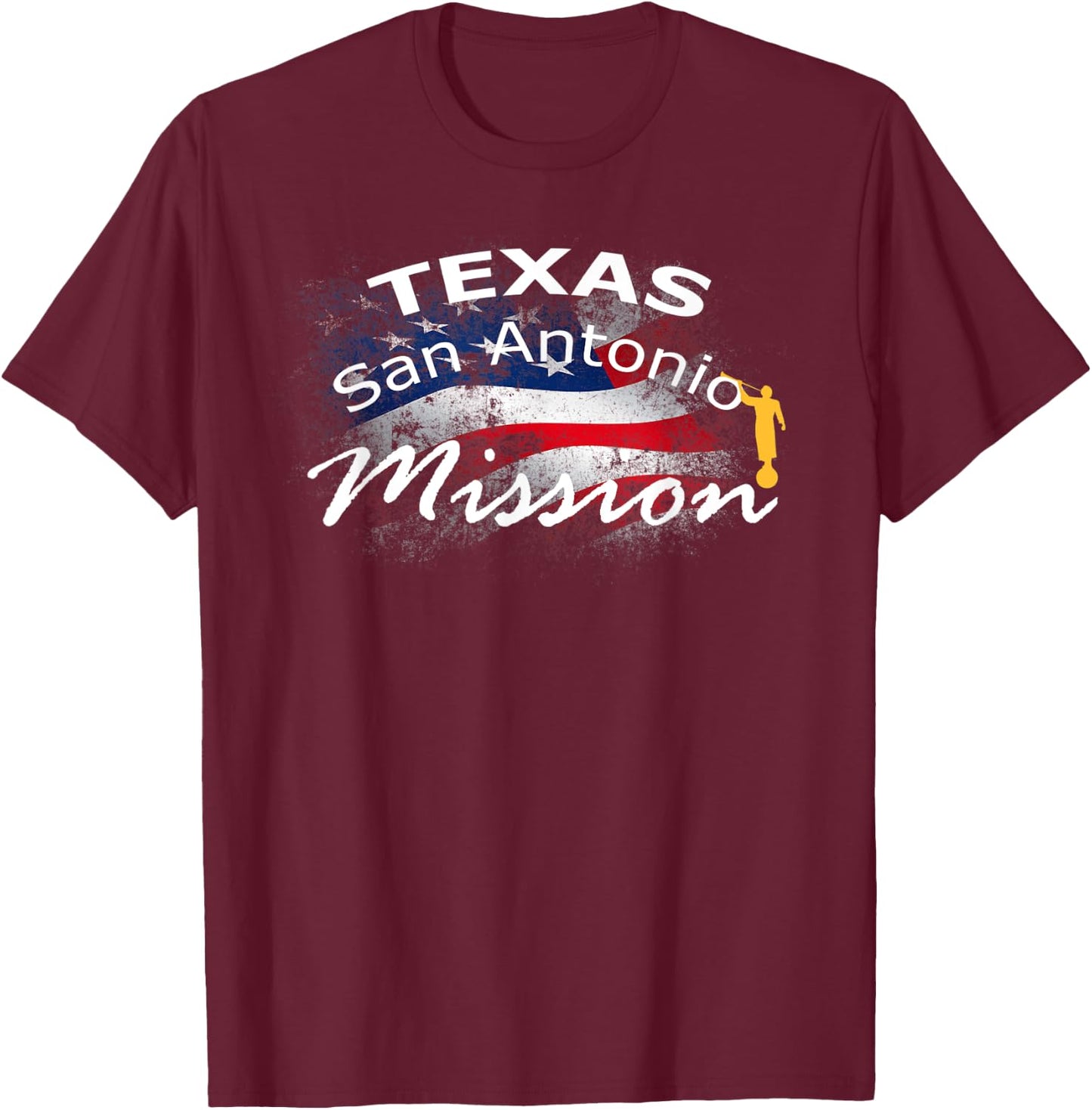 Texas San Antonio Mormon LDS Mission Missionary Gift T-Shirt - T-Shirt | Maroon