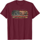 American Flag Vintage Blue Collar T-Shirt - T-Shirt | Maroon