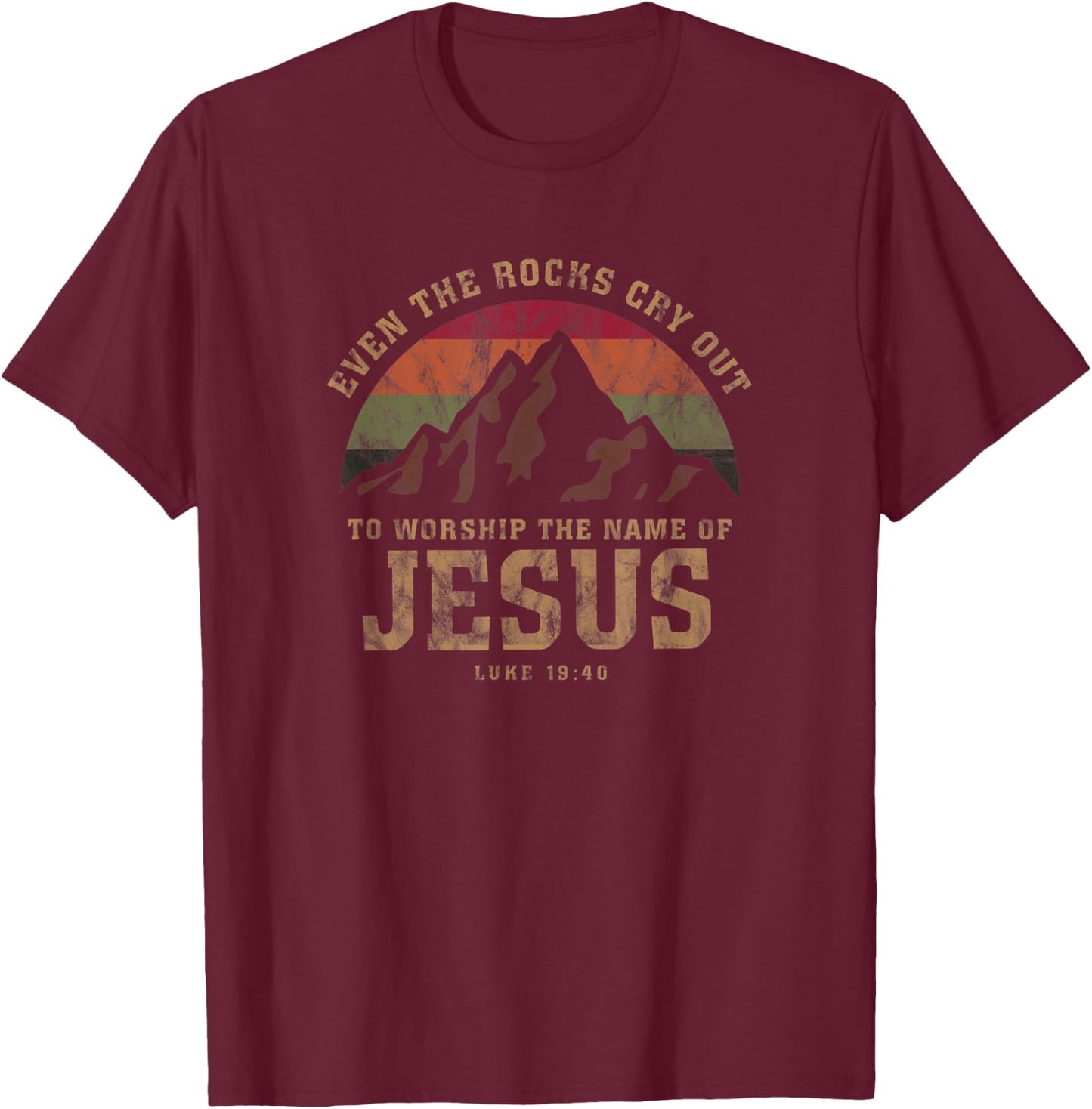Outdoors Camping Bible Verse T-Shirt - T-Shirt | Maroon