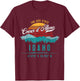 Retro Coeur d'Alene Idaho Mountains Sun Vintage Souvenir T-Shirt - T-Shirt | Maroon
