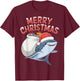 Merry Christmas Whale Shark T-Shirt - T-Shirt | Maroon