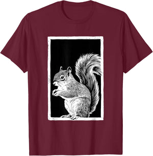 Frame Squirrel Squirrels T-Shirt - T-Shirt | Maroon