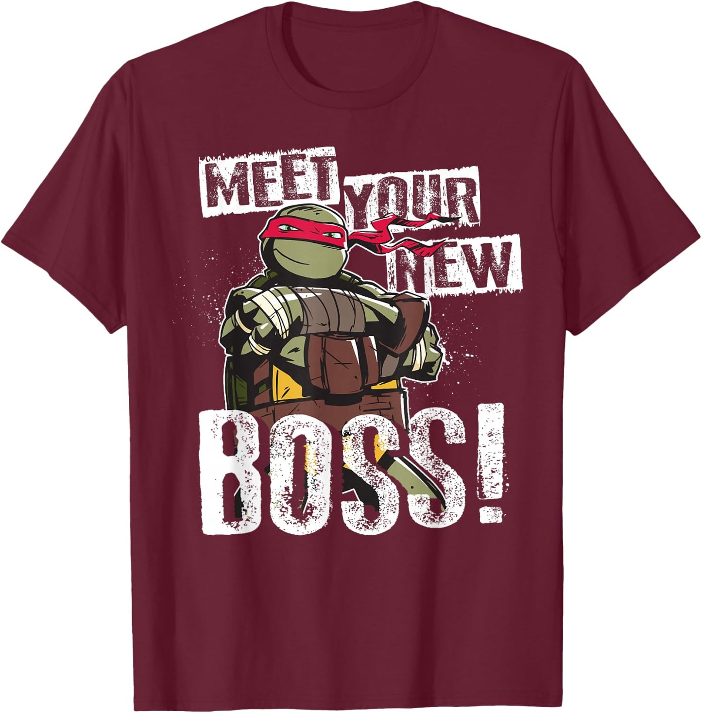 Teenage Mutant Ninja Turtles Meet Your New Boss Raphael T-Shirt - T-Shirt | Maroon